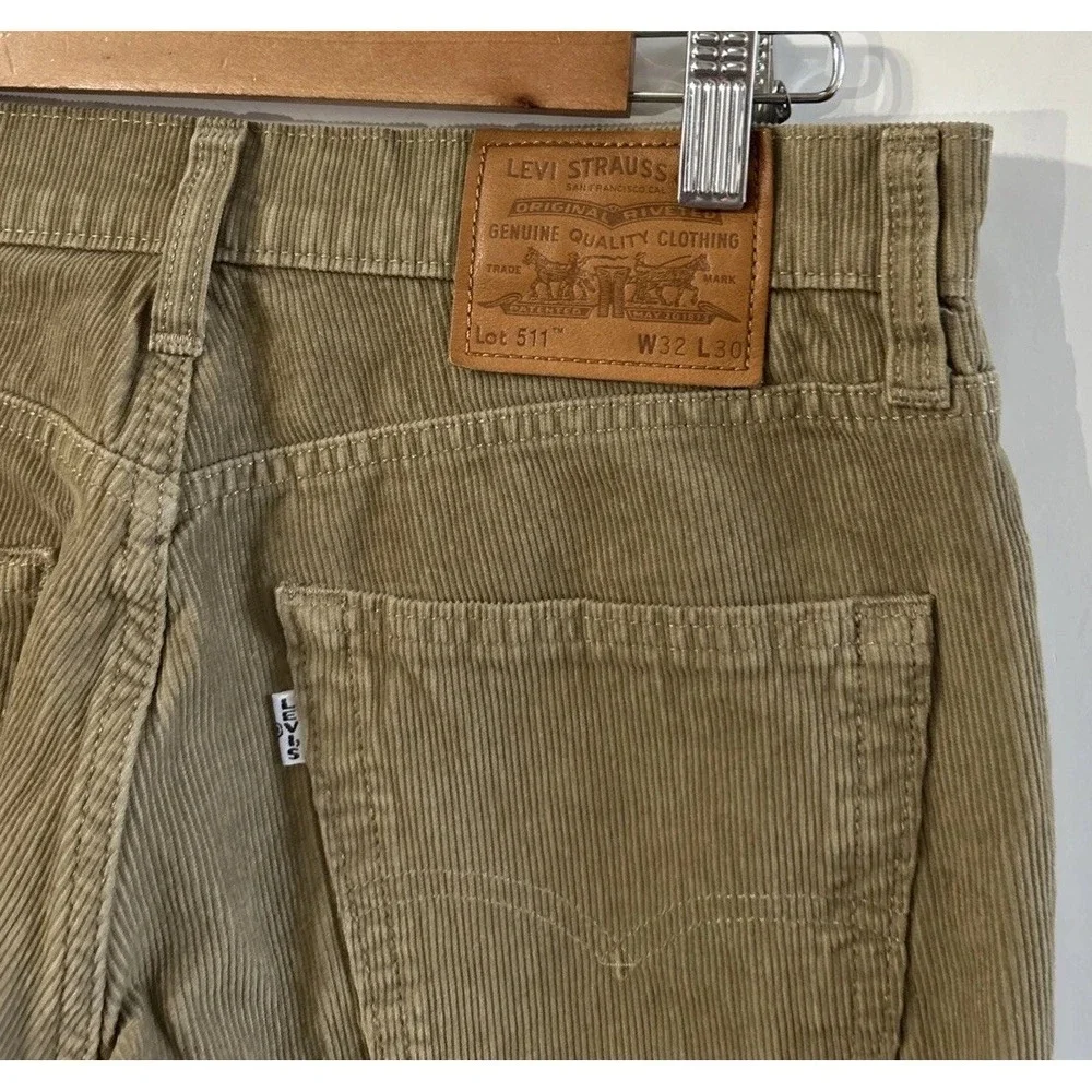 Mens Levis 511 Slim Fit Premium Corduroy Pants Sz 32 32x30 Cords